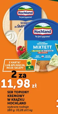 Ser topiony kremowy w krążku Hochland Mixtett promocja w ABC