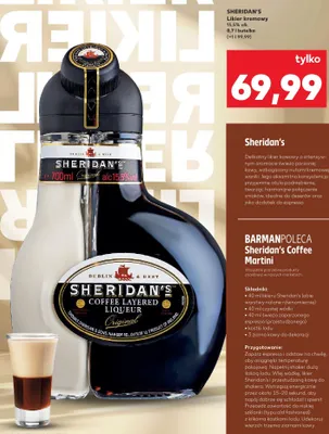 Likier kremowy Sheridan's promocja w Kaufland
