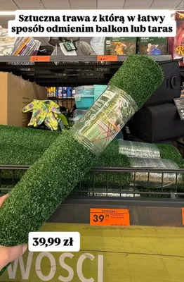 Sztuczna trawa Gardenic 100x200cm promocja w Biedronka