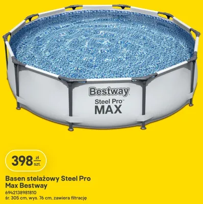 Basen stelażowy Bestway Steel Pro Max promocja w Castorama