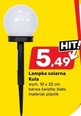 Lampka solarna kula promocja w Bricomarche