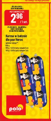 Karma w batonie dla psa Heros promocja w POLOmarket