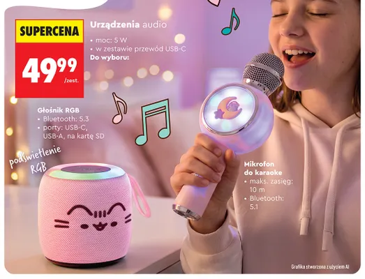 Głośnik RGB Pusheen promocja w Biedronka