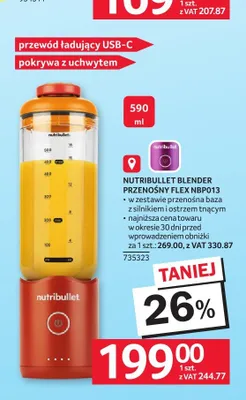 Blender przenośny Nutribullet Flex NBP013 promocja w Selgros