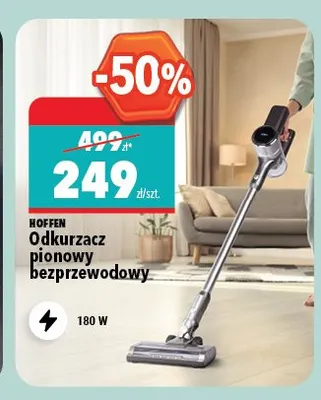 Odkurzacz pionowy bezprzewodowy HOFFEN 180W promocja w Biedronka Home