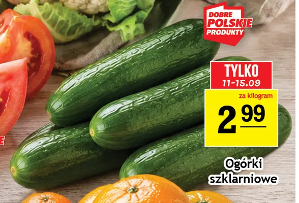 Ogórki szklarniowe promocja w Gram Market
