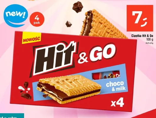 Ciastka Hit & Go 4-pak promocja w Dealz