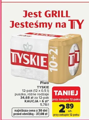 Piwo Tyskie 12-pak promocja w Carrefour