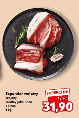 Szponder wołowy krojony promocja w Kaufland