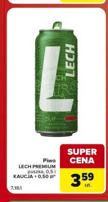 Piwo Lech Premium promocja w Carrefour Market