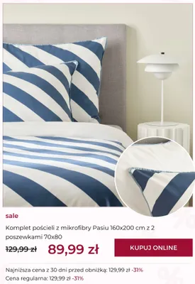 Komplet pościeli z mikrofibry Pasiu home&you 160x200 cm z 2 poszewkami 70x80 promocja w home&you