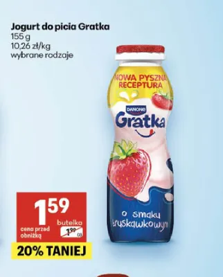 Jogurt do picia Gratka promocja w Delikatesy Centrum
