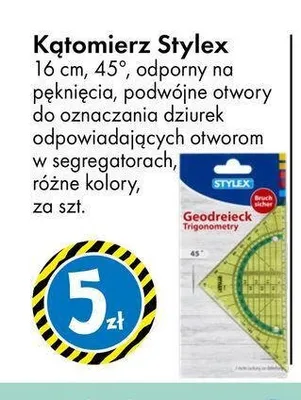 Kątomierz Stylex 16 cm 45° promocja w Tedi