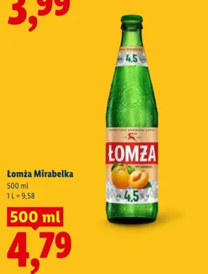 Piwo Łomża Mirabelka promocja w Lidl