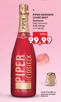 Szampan biały wytrawny Piper-Heidsieck Cuvee Brut promocja w Kaufland