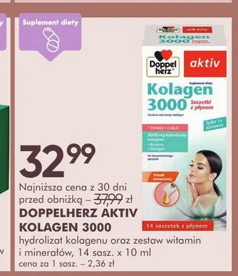 Suplement diety Doppelherz Aktiv Kolagen 3000 promocja w Super-Pharm
