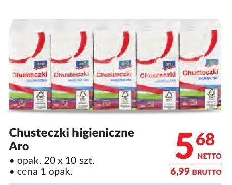 Chusteczki higieniczne Aro promocja w Makro