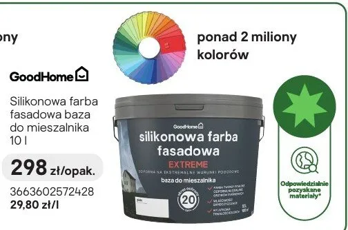 Silikonowa farba fasadowa baza do mieszalnika 10l promocja w Castorama