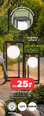 Lampion solarny LED 20x20x40cm Netto promocja w Netto