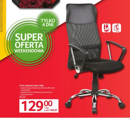 Fotel biurowy New York promocja w Selgros