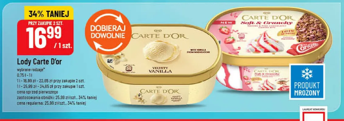 Lody Carte D'or promocja w POLOmarket