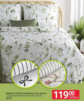 Komplet pościeli bawełna 140 x 200 cm + 70 x 80 cm promocja w Selgros