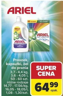 Proszek do prania Ariel promocja w Carrefour Market