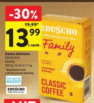 Kawa mielona Eduscho Family promocja w Intermarche