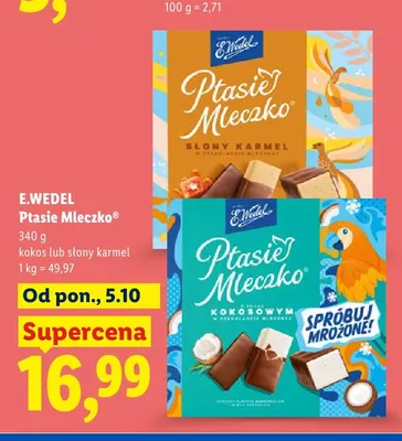 Ptasie Mleczko kokos E.Wedel promocja w Lidl