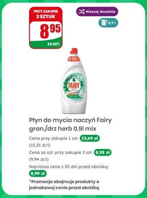 Płyn do mycia naczyń Fairy drzewo herbaciane promocja w Dino