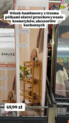 Wózek bambusowy Smukee Home z 3 półkami promocja w Biedronka