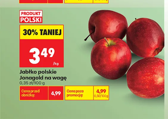Jabłko polskie Jonagold na wagę promocja w Biedronka
