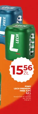 Piwo bezalkoholowe Lech 4-pak 500 ml promocja w Duży Ben