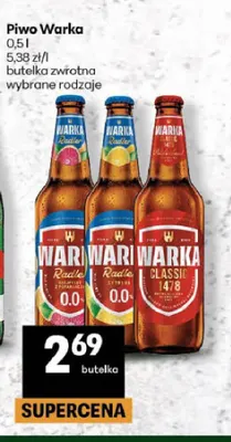Piwo Warka Classic promocja w Delikatesy Centrum
