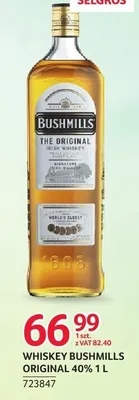 Whisky Bushmills Original 40% 1l promocja w Selgros