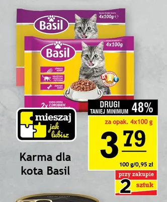 Karma dla kota Basil z łososiem 4-pak promocja w Gram Market