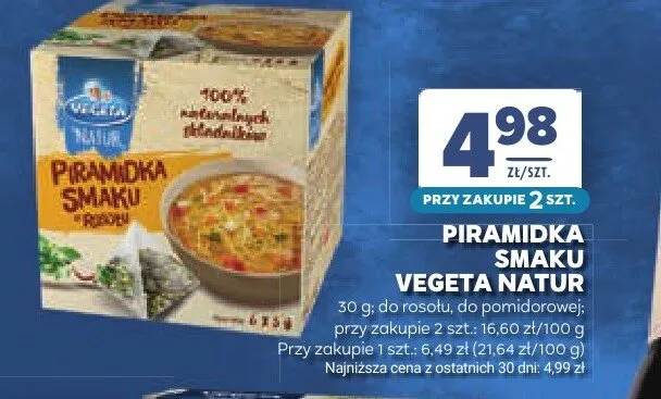 Piramidka smaku do pomidorowej VEGETA NATUR promocja w Stokrotka
