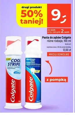 Pasta do zębów z pompką Colgate Cool Stripe promocja w Dealz
