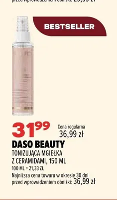 Tonizująca mgiełka z ceramidami Daso Beauty promocja w Drogerie Natura