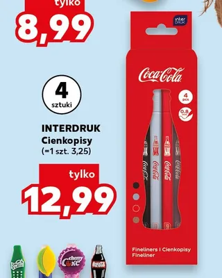 Cienkopisy Interdruk Coca-Cola 4-pak promocja w Kaufland