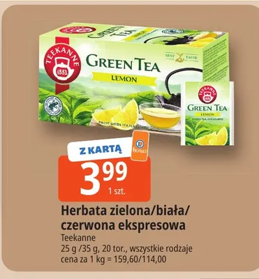 Herbata czerwona ekspresowa Teekanne promocja w Leclerc