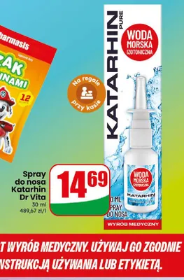 Spray do nosa Katarhin Dr Vita promocja w Dino