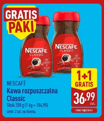 Kawa rozpuszczalna Nescafé Classic promocja w Aldi