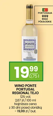 Wino czerwone Ponte Portugal Regional Tejo promocja w Twój Market