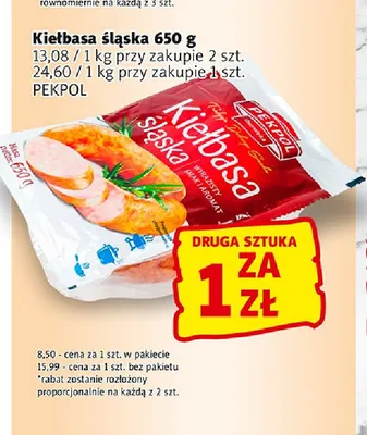 Kiełbasa śląska Pekpol promocja w Prim Market