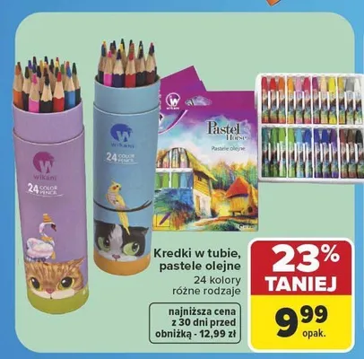 Kredki w tubie Wikam promocja w Carrefour