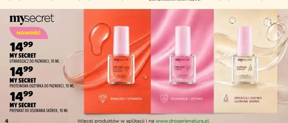 Proteinowa odżywka do paznokci My Secret promocja w Drogerie Natura