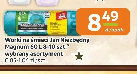 Worki na śmieci Magnum 60 l Jan Niezbędny promocja w Społem Częstochowa