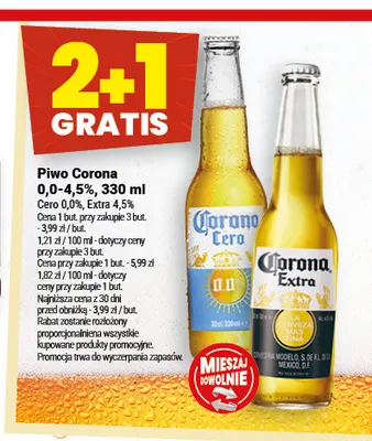 Piwo bezalkoholowe Corona Cero promocja w Twój Market