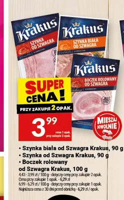 Szynka biała od Szwagra Krakus promocja w Twój Market